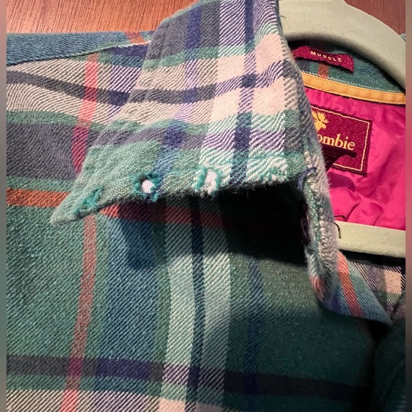 Abercrombie & Fitch Plaid Flannel Button Up ASO on Jessica Simpson - Picture 12 of 16